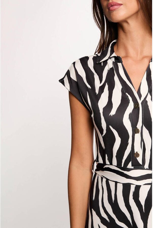Morgan blousejurk met zebraprint zwart - Foto 2