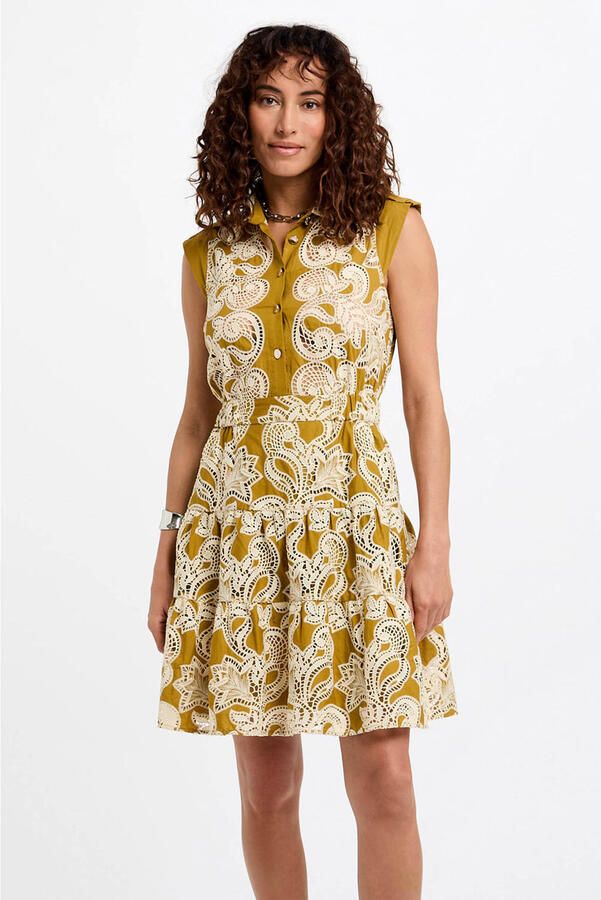 Morgan blousejurk olijfgroen