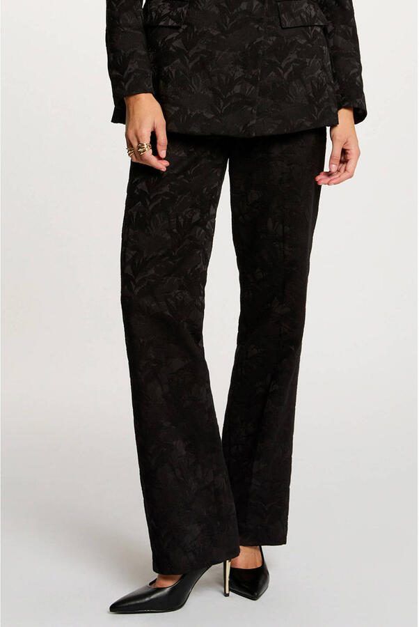 Morgan bootcut regular waist broek zwart