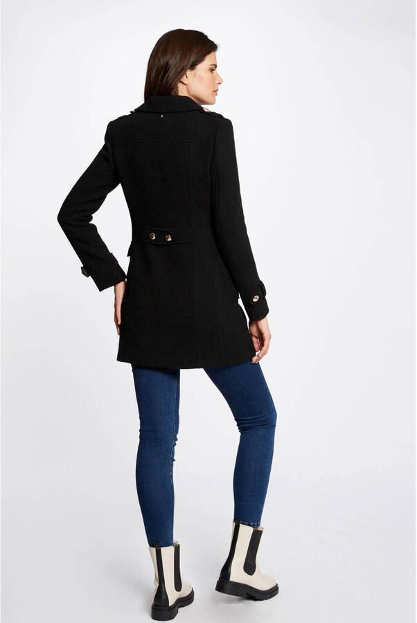 Morgan coat met wol zwart - Foto 3