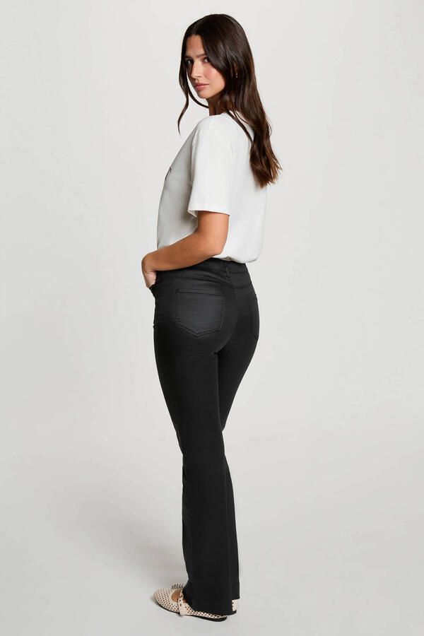 Morgan coated bootcut jeans zwart - Foto 2