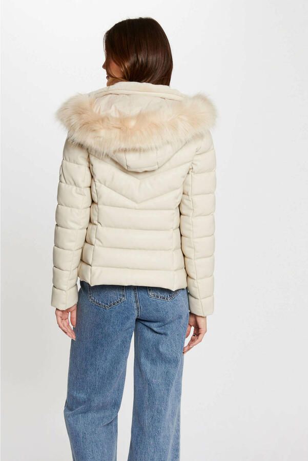 Morgan coated gewatteerde winterjas ivoire - Foto 2