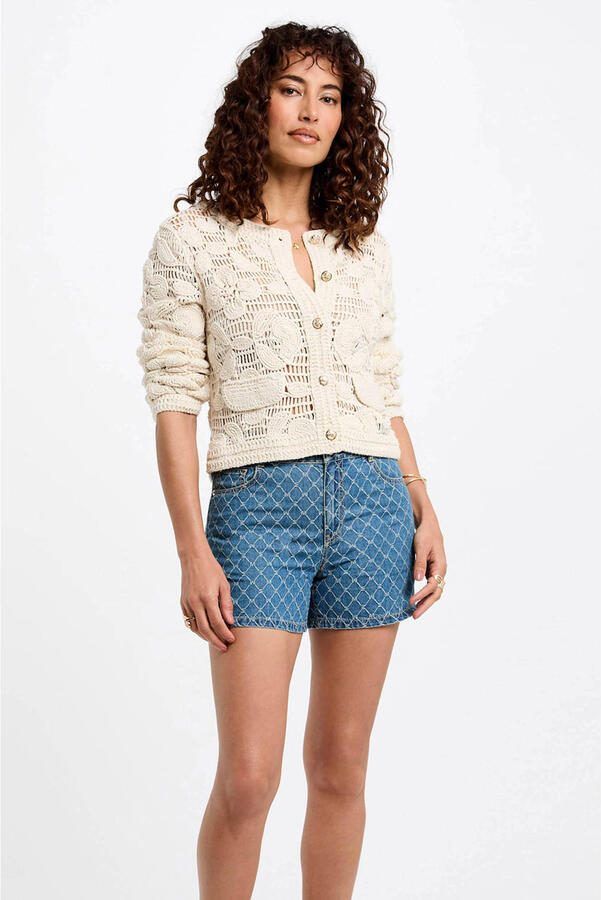 Morgan crochet vest ecru - Foto 1
