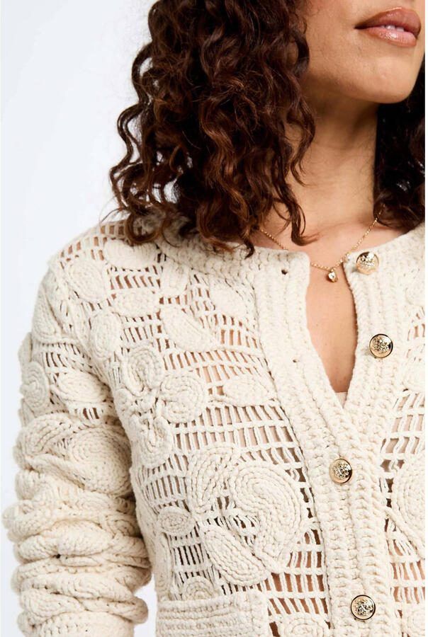 Morgan crochet vest ecru - Foto 2
