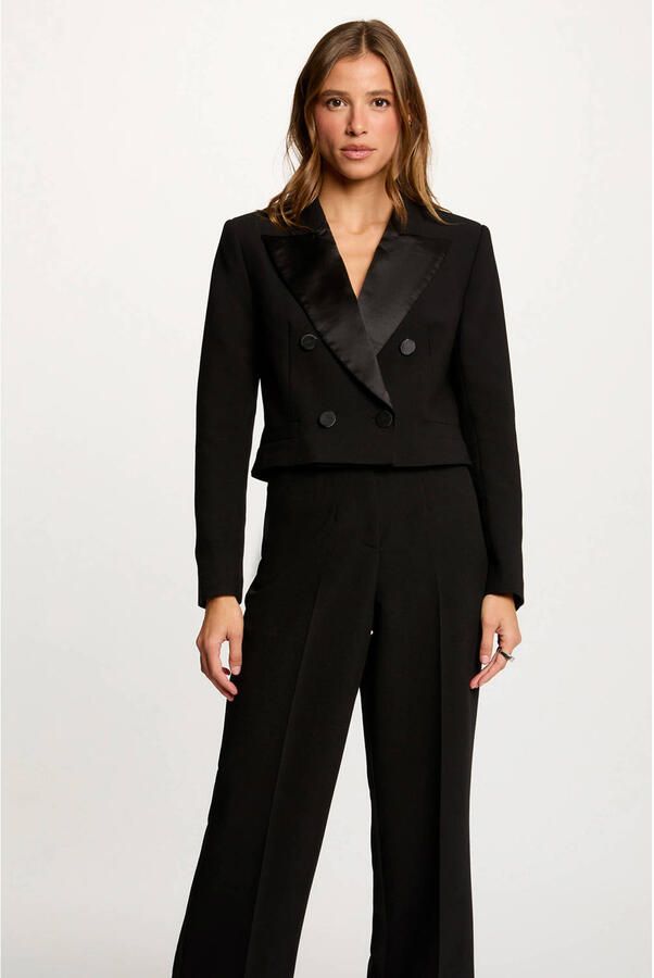 Morgan cropped blazer zwart