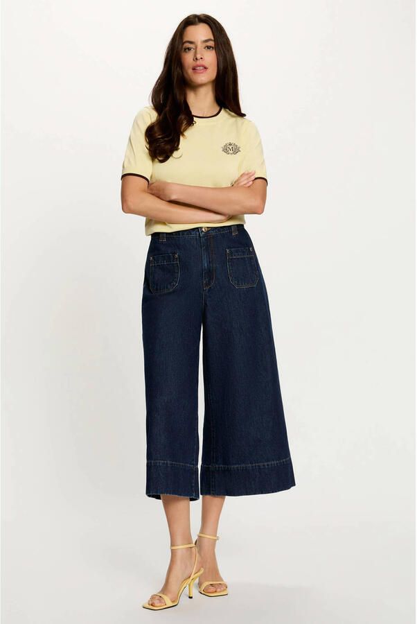 Morgan cropped jeans donkerblauw - Foto 2