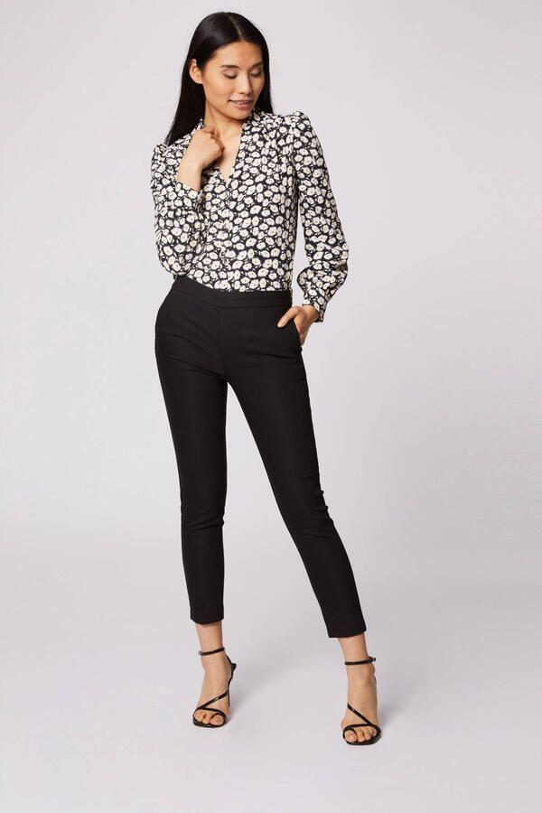 Morgan cropped slim fit broek zwart - Foto 2
