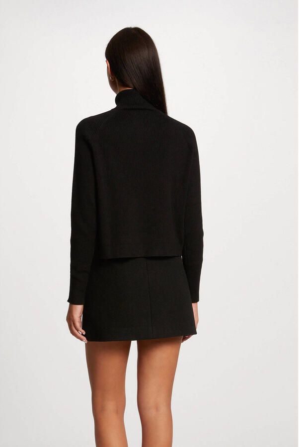 Morgan cropped trui zwart