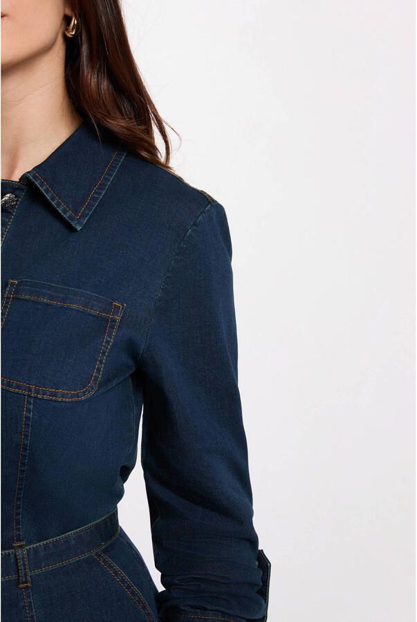 Morgan denim A-lijn jurk dark blue denim - Foto 2