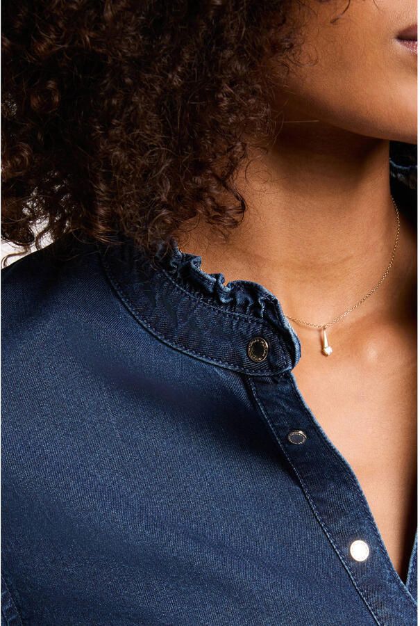 Morgan denim blouse dark blue denim - Foto 2