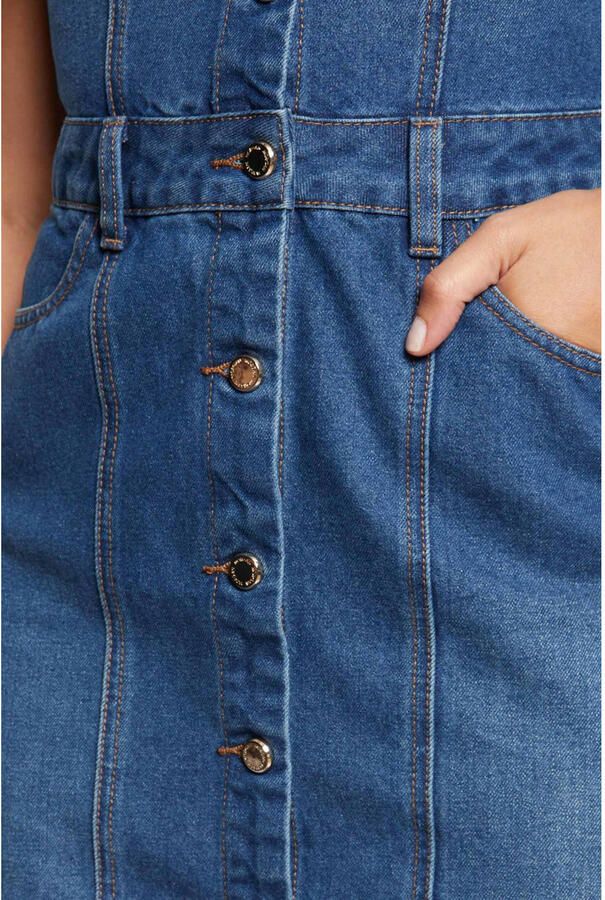 Morgan denim blousejurk medium blue - Foto 2