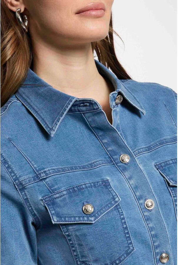 Morgan denim spijkerjurk dark blue denim