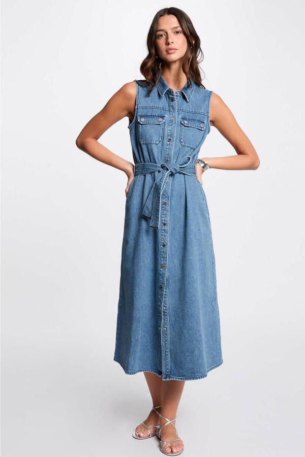 Morgan denim spijkerjurk medium blue denim - Foto 1