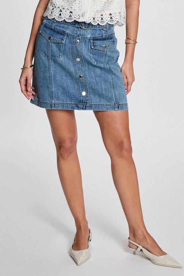 Morgan denim spijkerrok medium blue denim