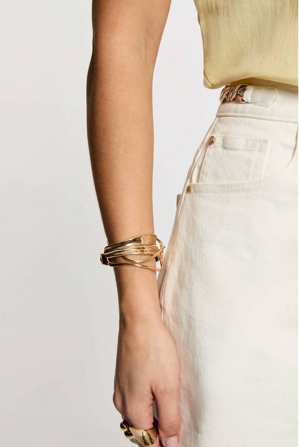 Morgan denim straight high waist short wit - Foto 2