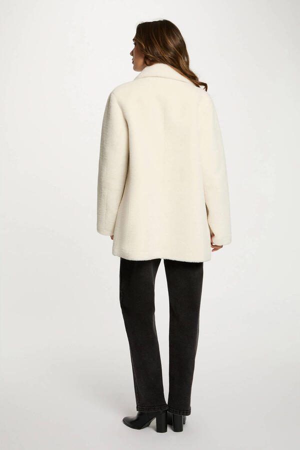 Morgan faux fur jas ecru - Foto 3