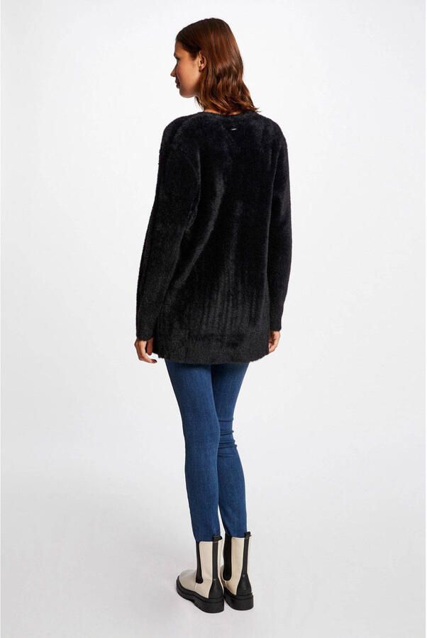 Morgan fijngebreid vest zwart - Foto 1