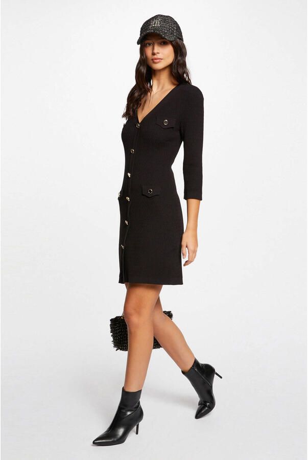 Morgan fijngebreide jurk zwart - Foto 2