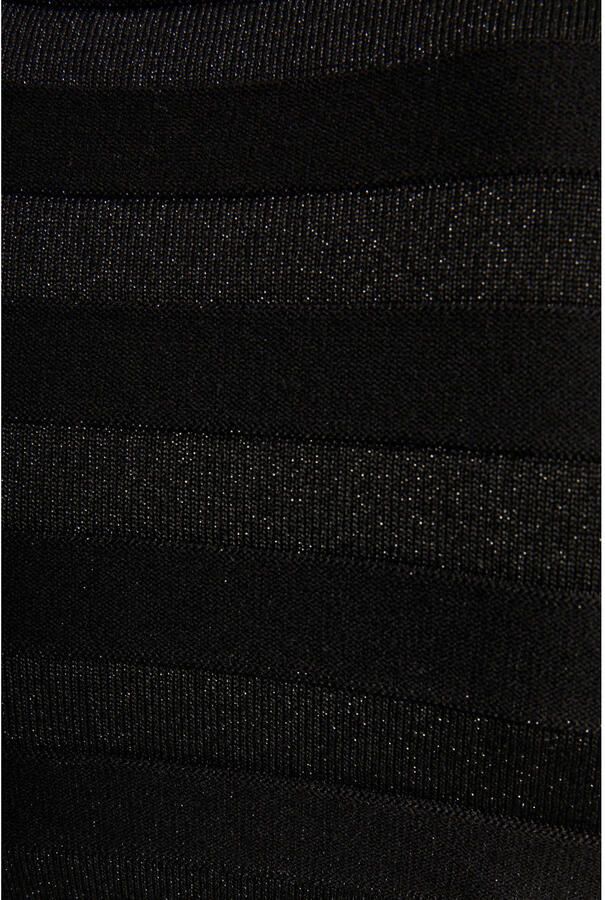 Morgan fijngebreide trui met textuur zwart