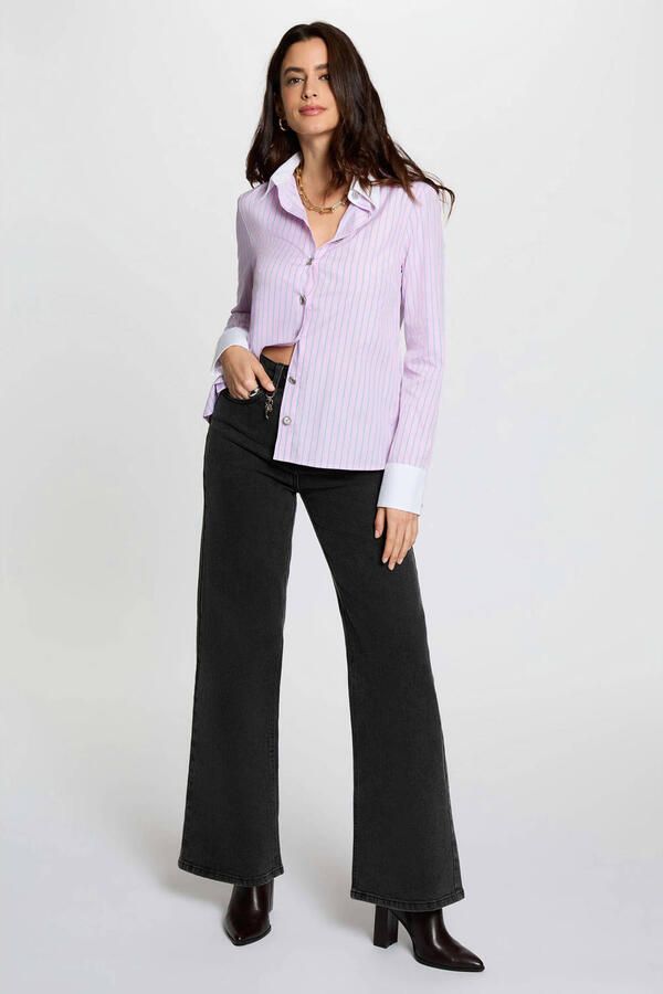 Morgan flared jeans black denim - Foto 2