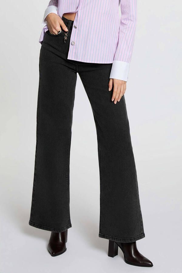 Morgan flared jeans black denim