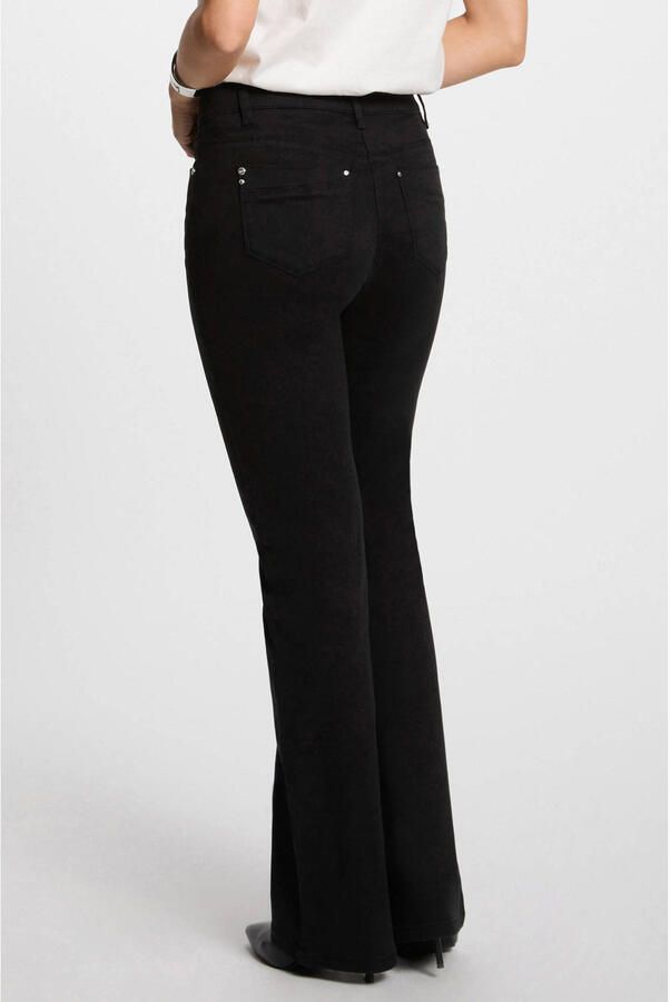 Morgan flared regular waist broek zwart - Foto 2