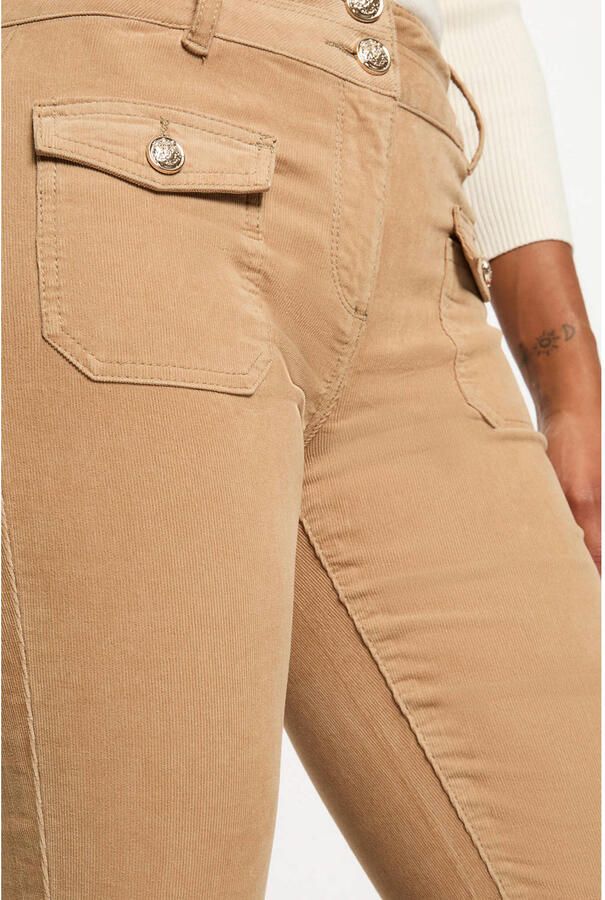 Morgan flared regular waist broek beige - Foto 2