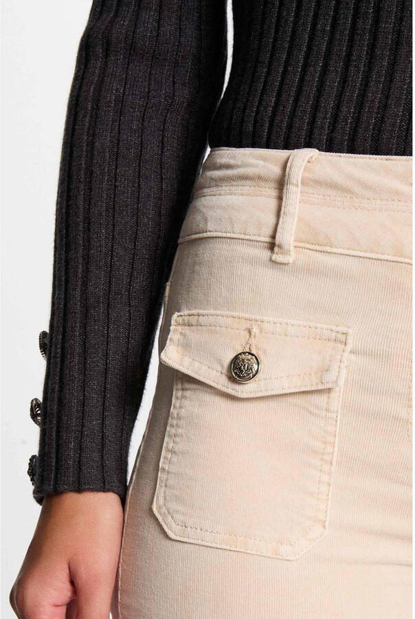 Morgan flared regular waist casual broek ecru - Foto 2