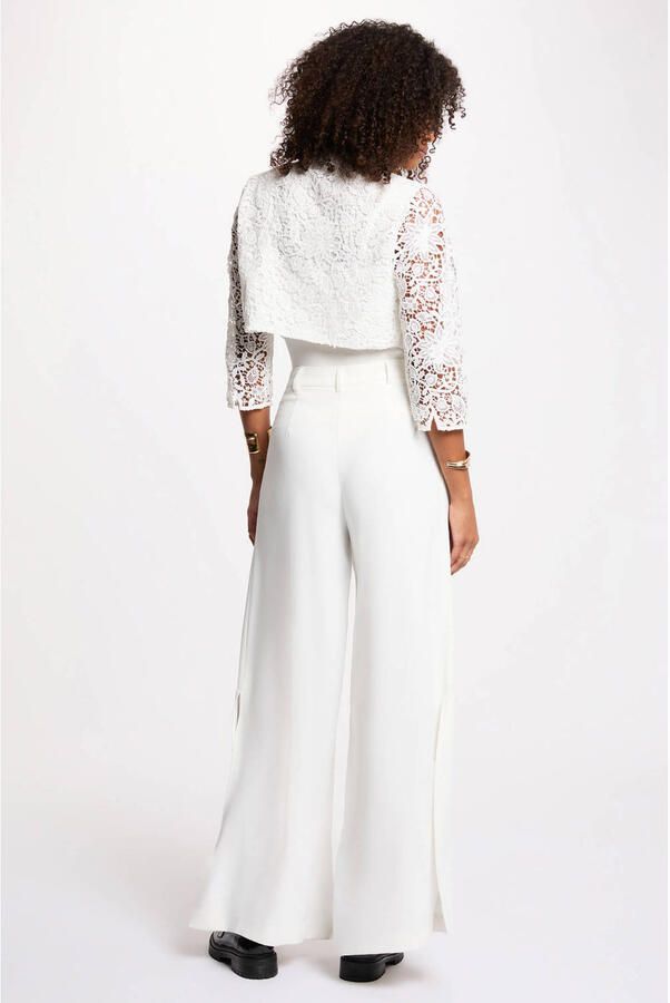 Morgan gebloemde cropped blazer wit - Foto 3