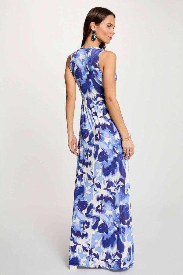 Morgan gebloemde maxi jurk blauw - Foto 3