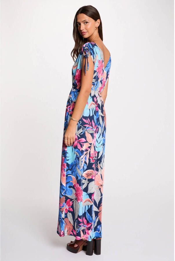 Morgan gebloemde maxi jurk donkerblauw - Foto 3