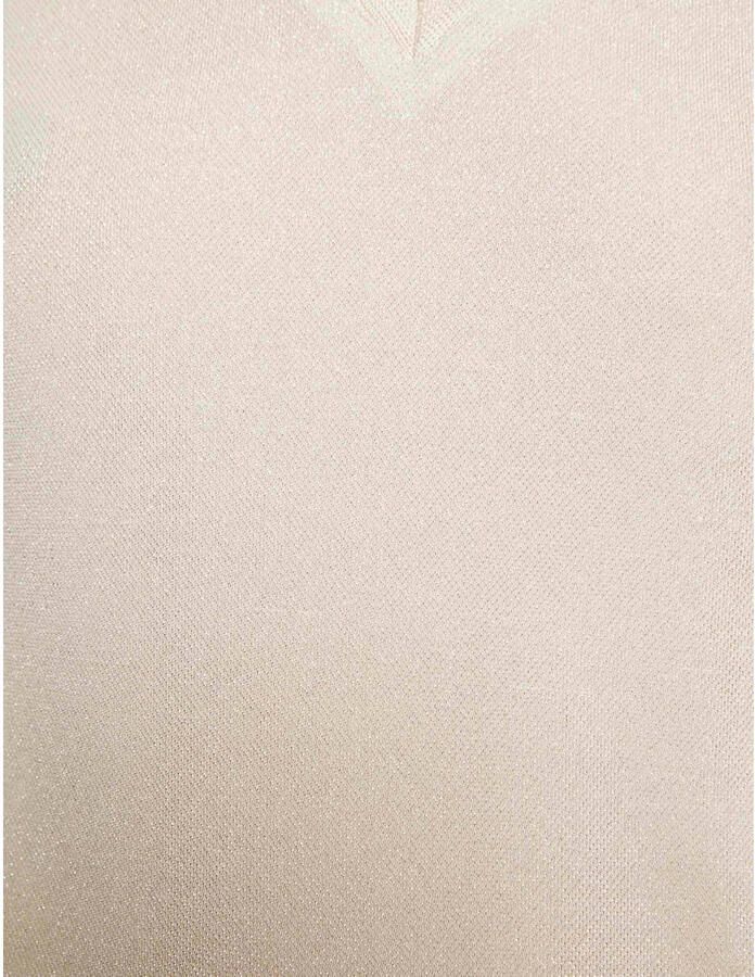 Morgan gebreid T-shirt met glitters beige
