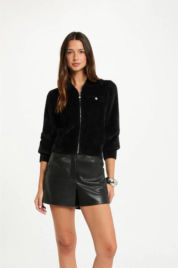 Morgan gebreid vest zwart - Foto 2