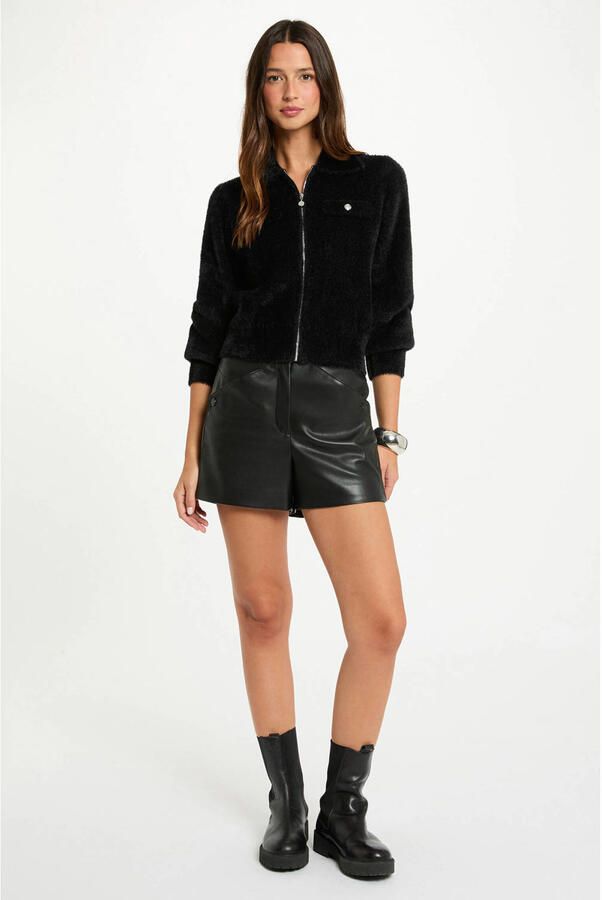 Morgan gebreid vest zwart - Foto 2
