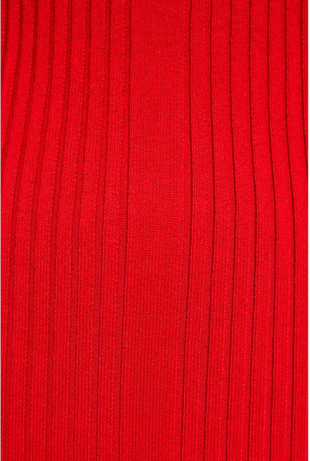 Morgan gebreide jurk rood