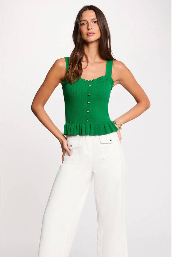 Morgan gebreide top groen
