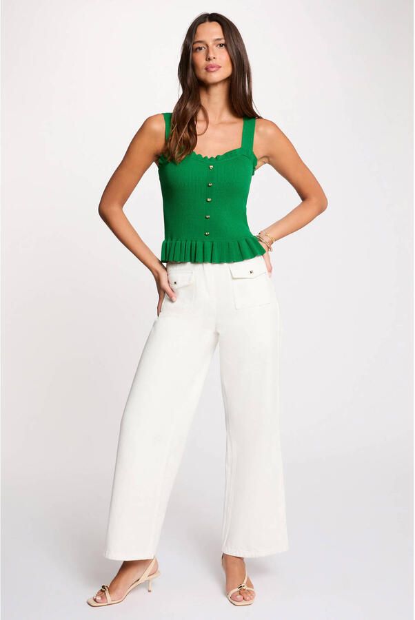 Morgan gebreide top groen - Foto 2