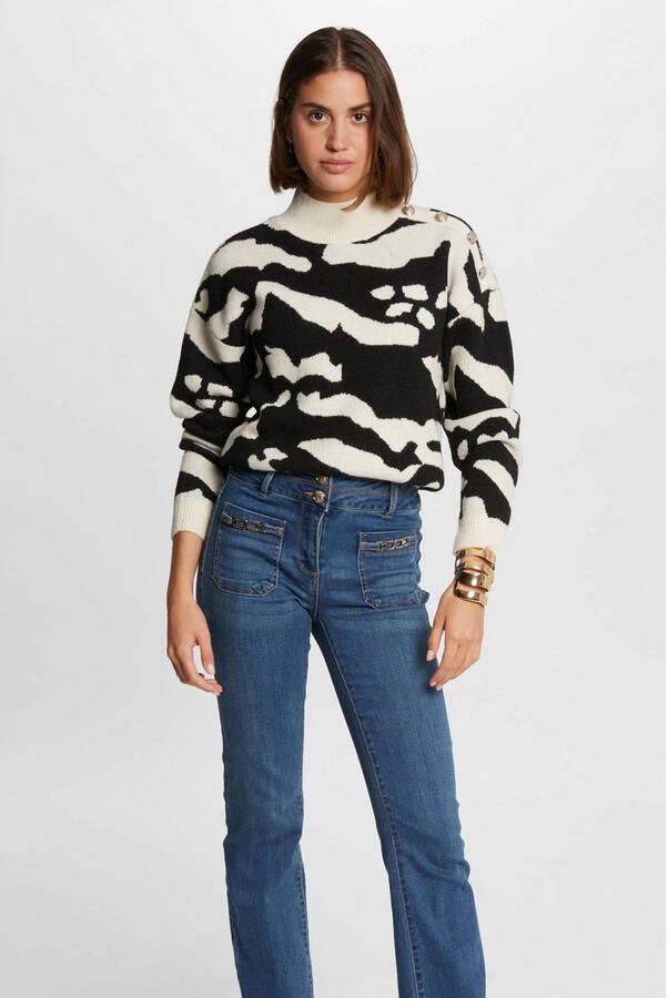 Morgan gebreide trui zwart