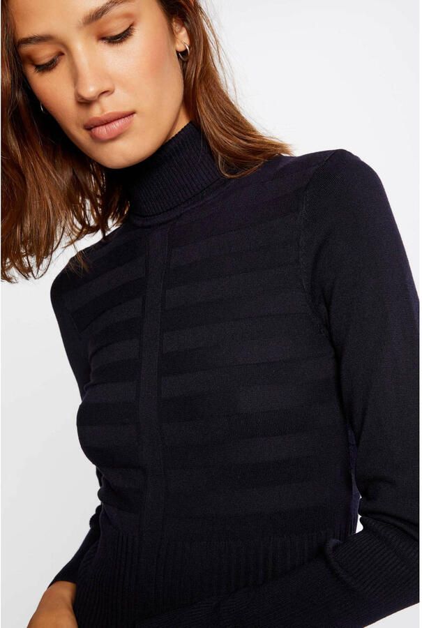 Morgan gebreide jurk marineblauw