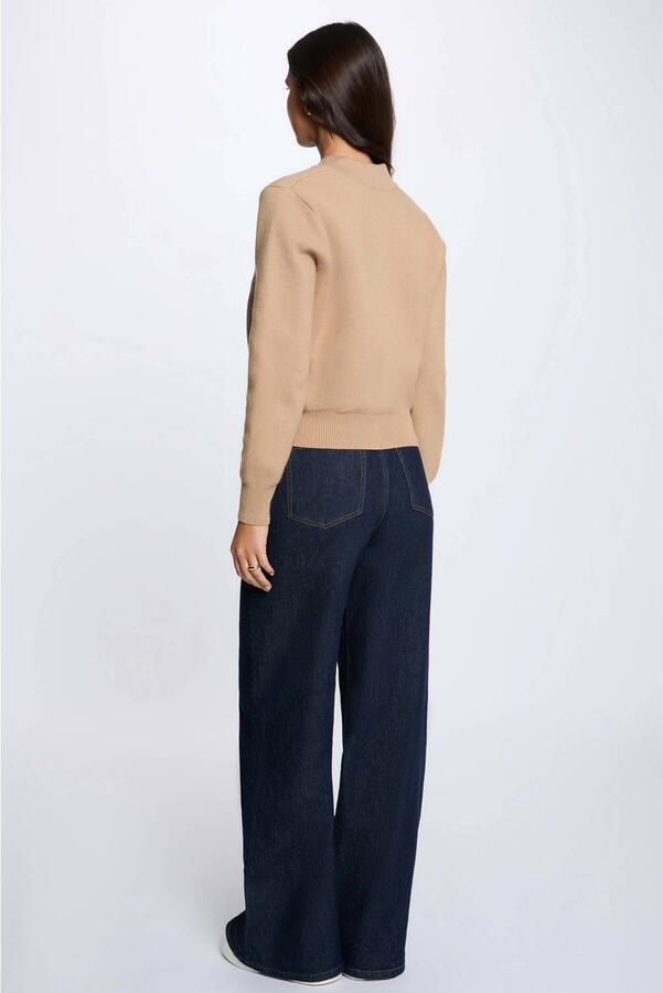 Morgan gebreid vest camel - Foto 3