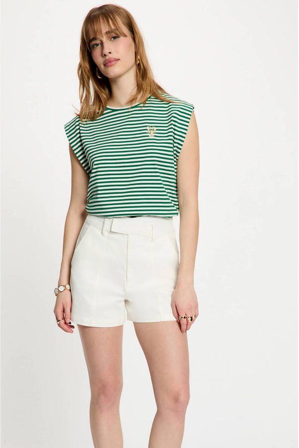 Morgan gestreept T-shirt groen