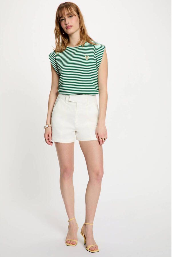 Morgan gestreept T-shirt groen - Foto 3