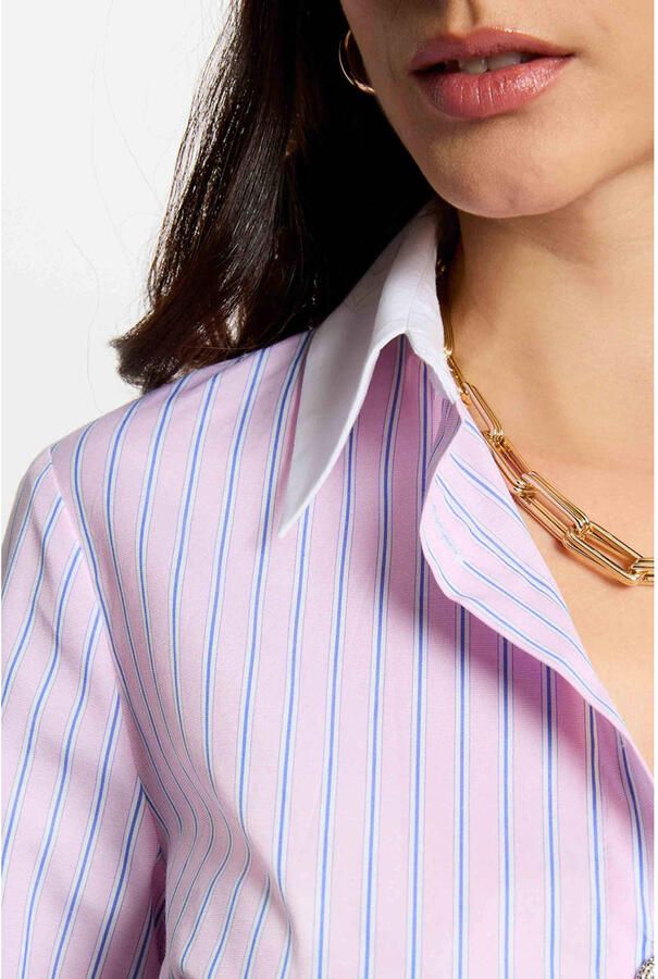 Morgan gestreepte blouse roze - Foto 2