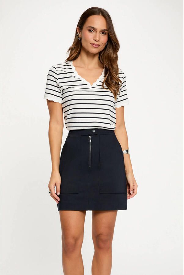 Morgan gestreepte T-shirt wit