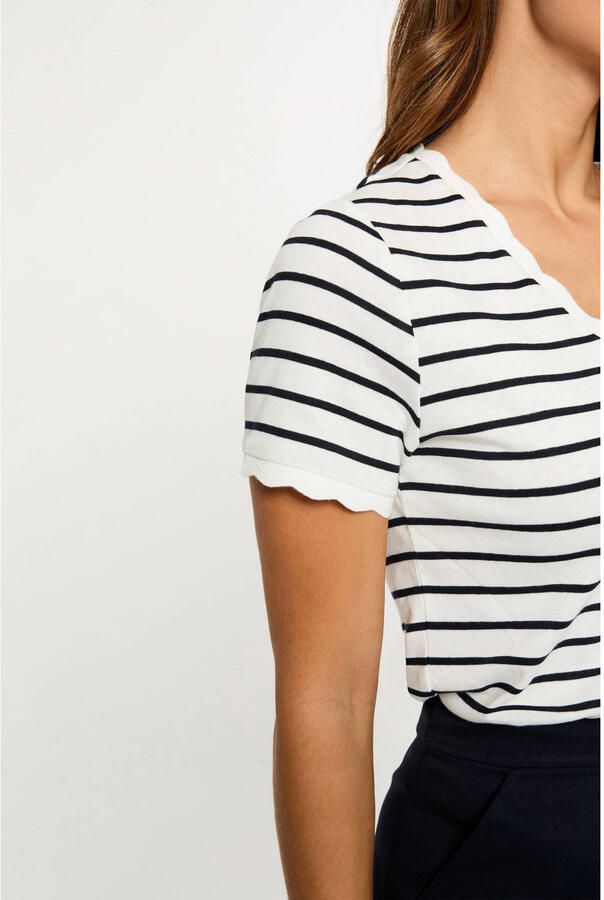 Morgan gestreepte T-shirt wit - Foto 2