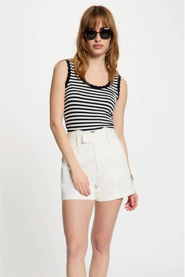 Morgan gestreepte top donkerblauw ecru