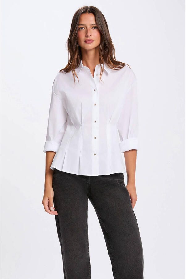 Morgan getailleerde blouse wit