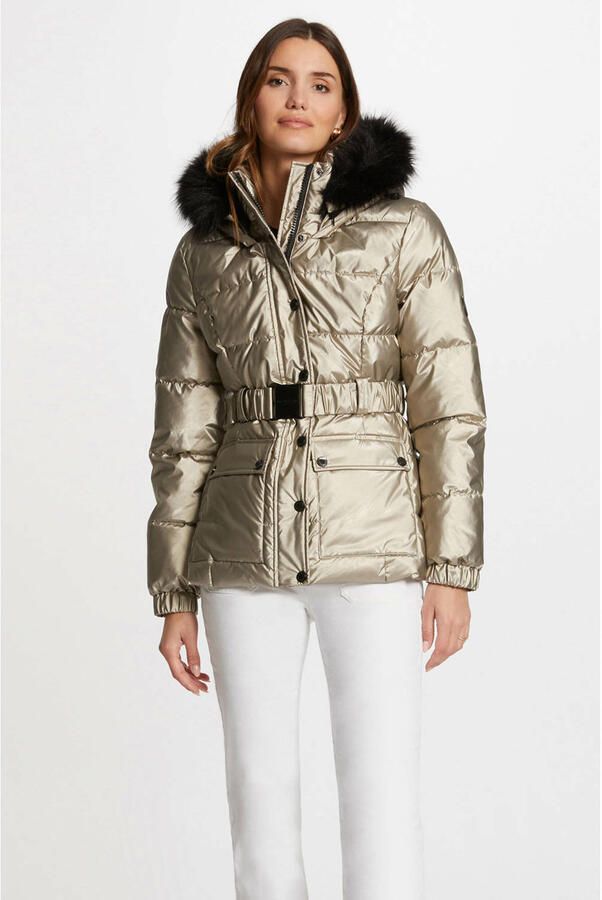 Morgan gewatteerde winterjas goudkleurig