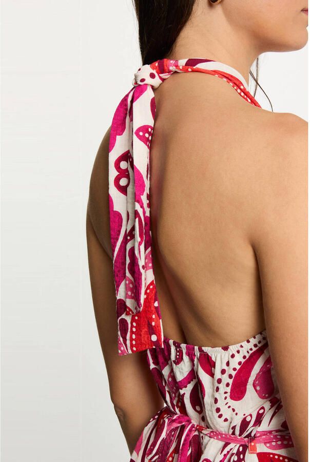 Morgan halterjurk met paisley print ecru - Foto 2