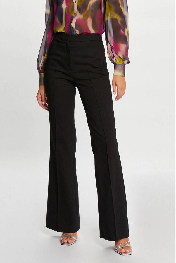 Morgan high waist flared broek zwart
